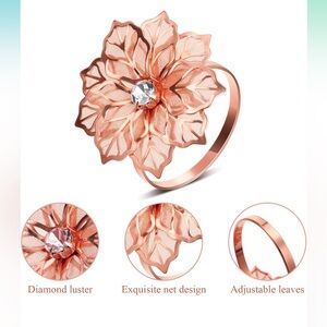 NWOT Rose Gold Napkin Rings